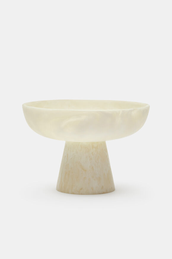 Tallulah Resin Footed Bowl  Meringue  hi-res