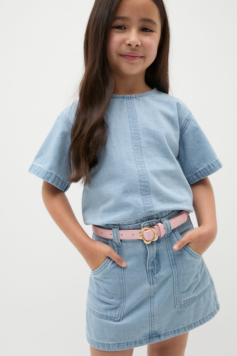 Flower Belt  Dusty Rose