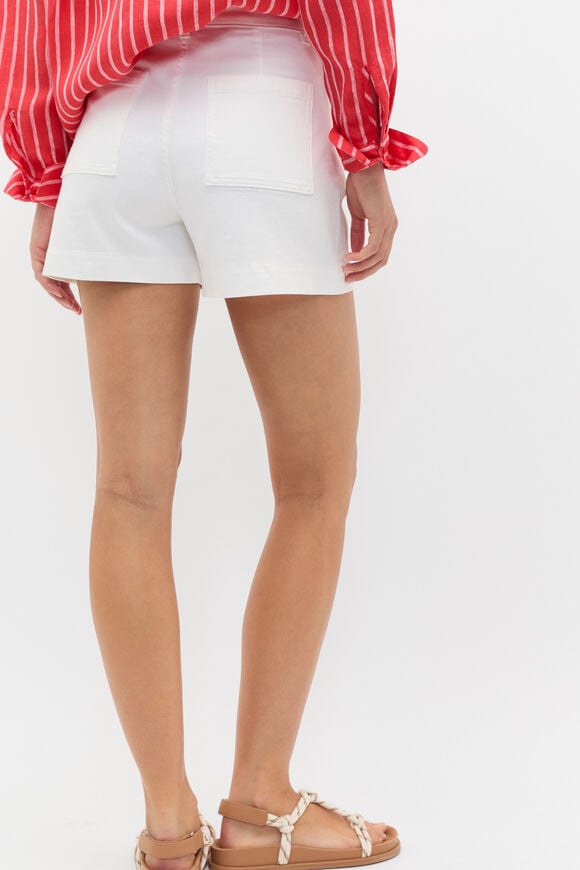 Denim Panel Short  White  hi-res