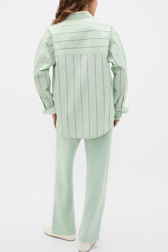 Poplin Classic Shirt  Soft Moss Stripe  hi-res