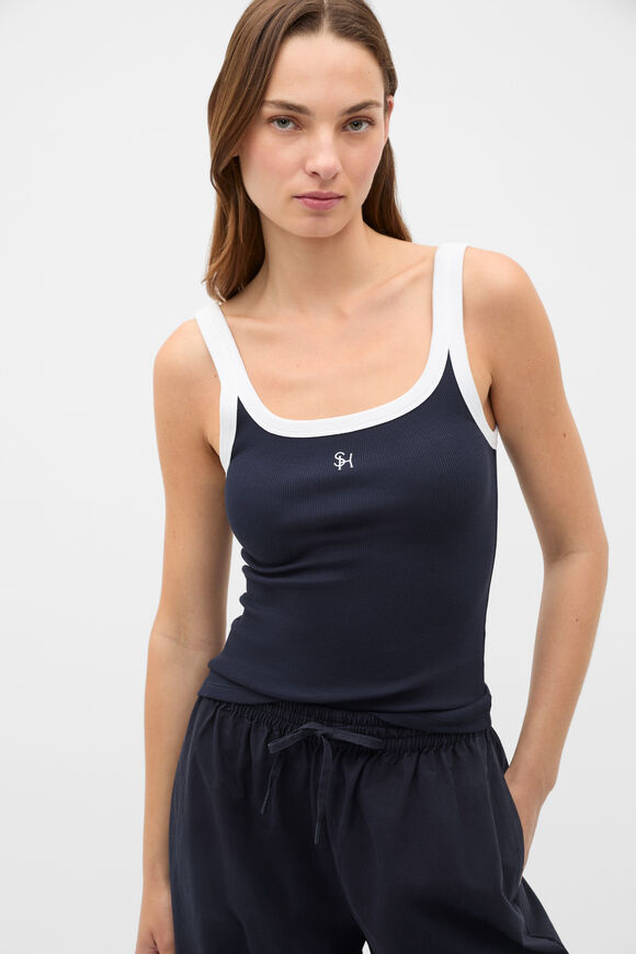 Core Heritage Rib Tank  Twilight Blue  hi-res