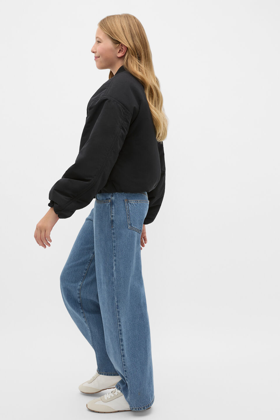 Elasticated Bomber Jacket  Black