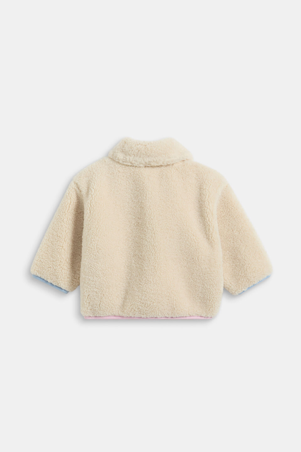 Contrast Teddy Jacket  Multi