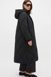 Longline Puffer Coat  Black  hi-res