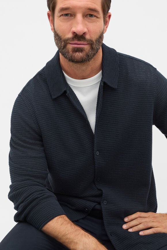 Textured Shirt  Midnight Blue  hi-res