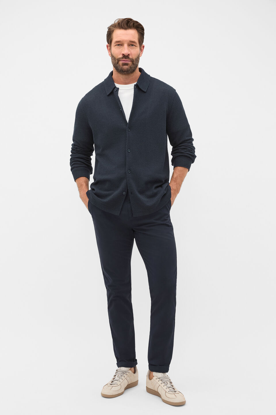 Textured Shirt  Midnight Blue