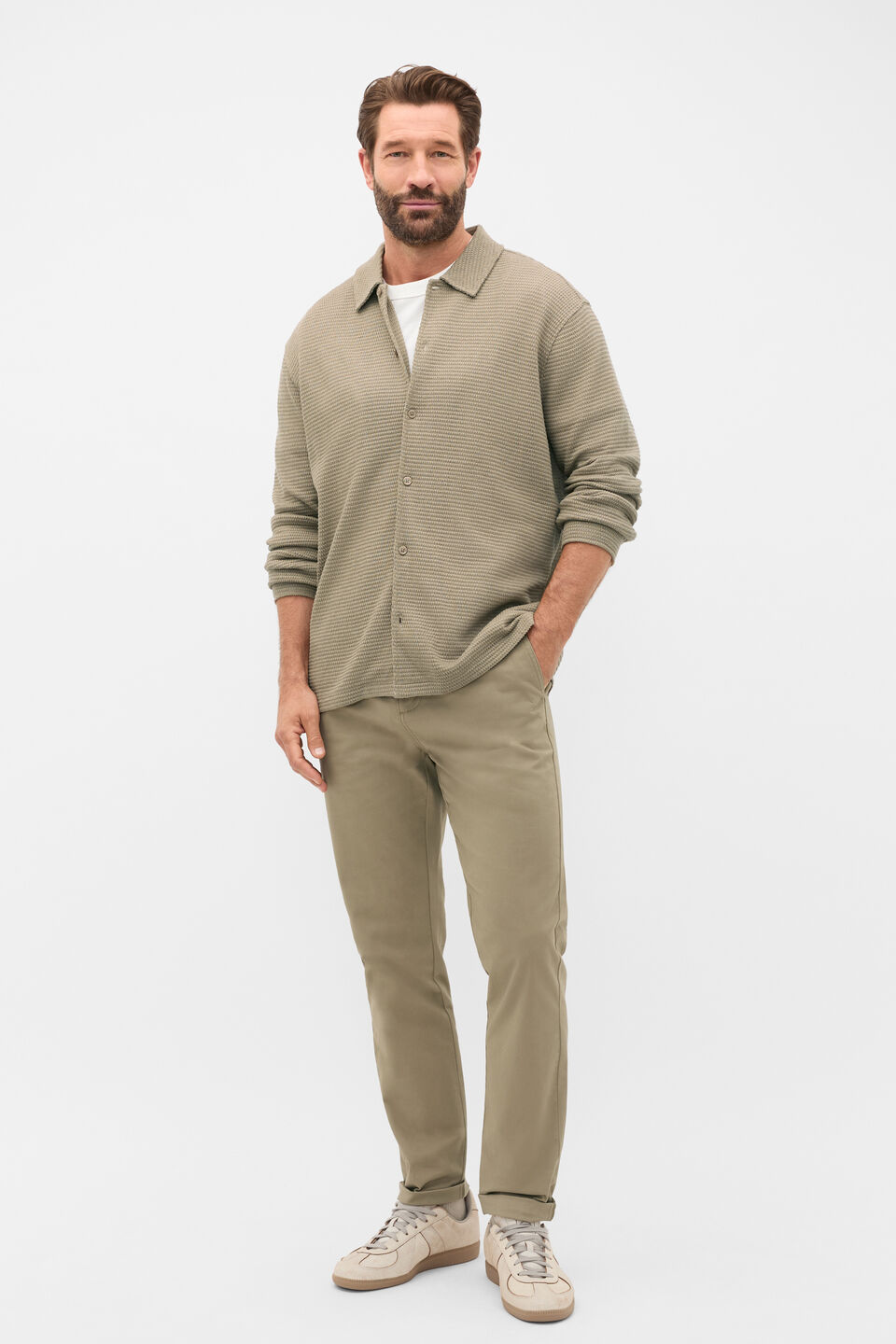 Textured Shirt  Putty