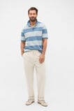 Stripe Pique Polo  Ocean Blue Stripe  hi-res