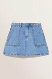 Denim Skirt  Mid Wash  hi-res