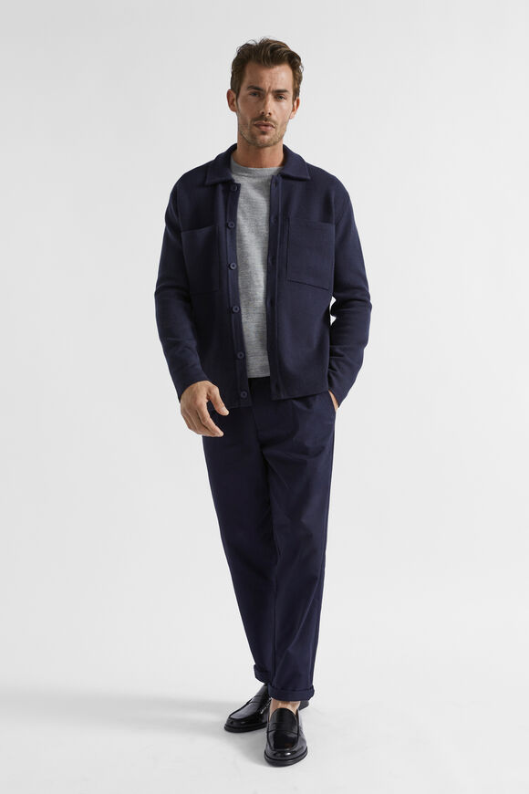 Knit Overshirt  Midnight Blue  hi-res