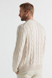 Wool Blend Cable Knit  Stone  hi-res