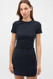 Core Linen Curve Hem Mini Skirt  Twilight Blue  hi-res