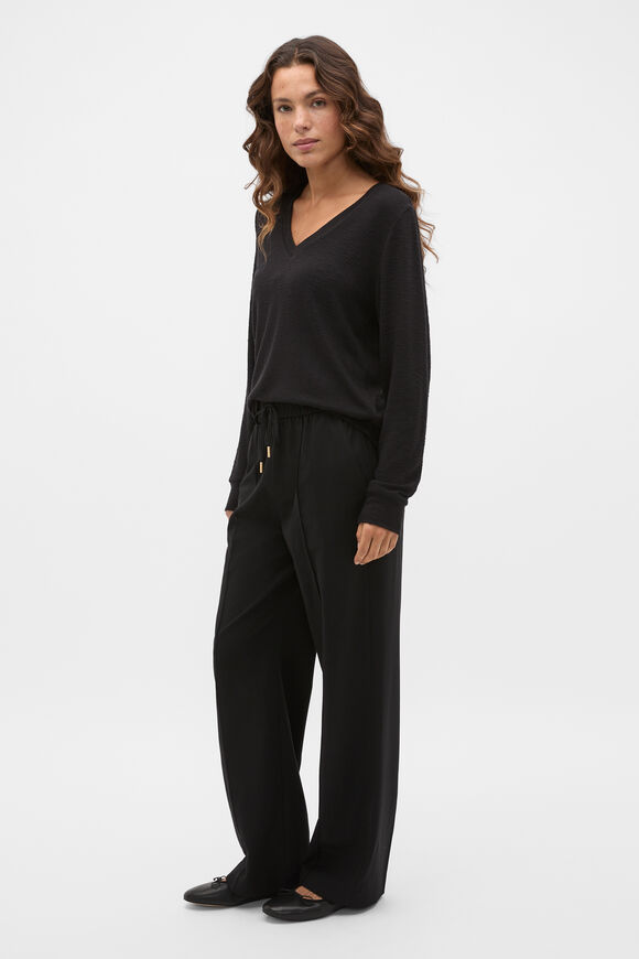 Supersoft V Neck Top  Black  hi-res