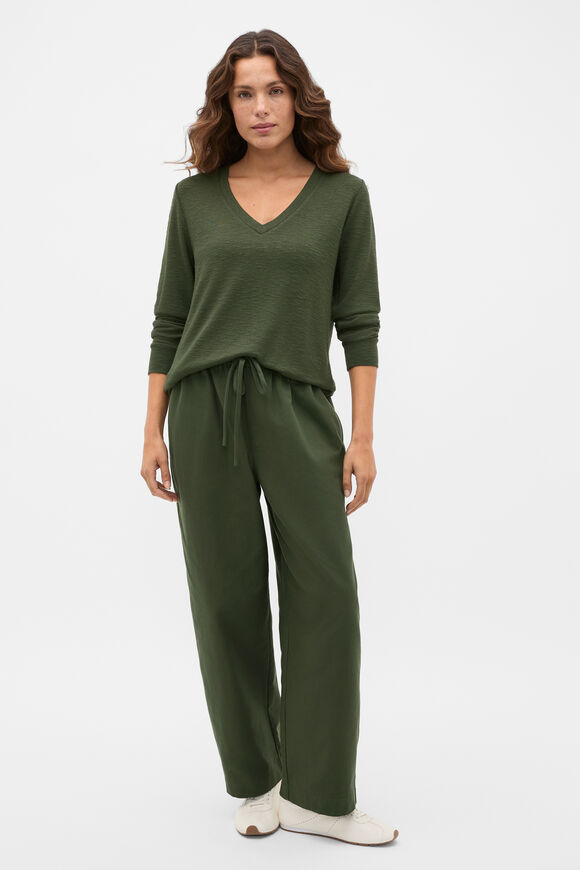 Supersoft V Neck Top  Deep Forest  hi-res