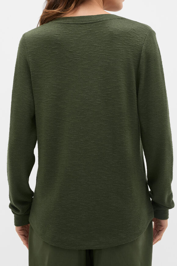 Supersoft V Neck Top  Deep Forest  hi-res