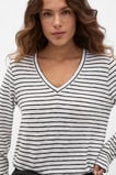 Supersoft V Neck Top  Mono Stripe  hi-res