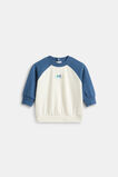 Core Colourblock Sweat  Washed Navy  hi-res