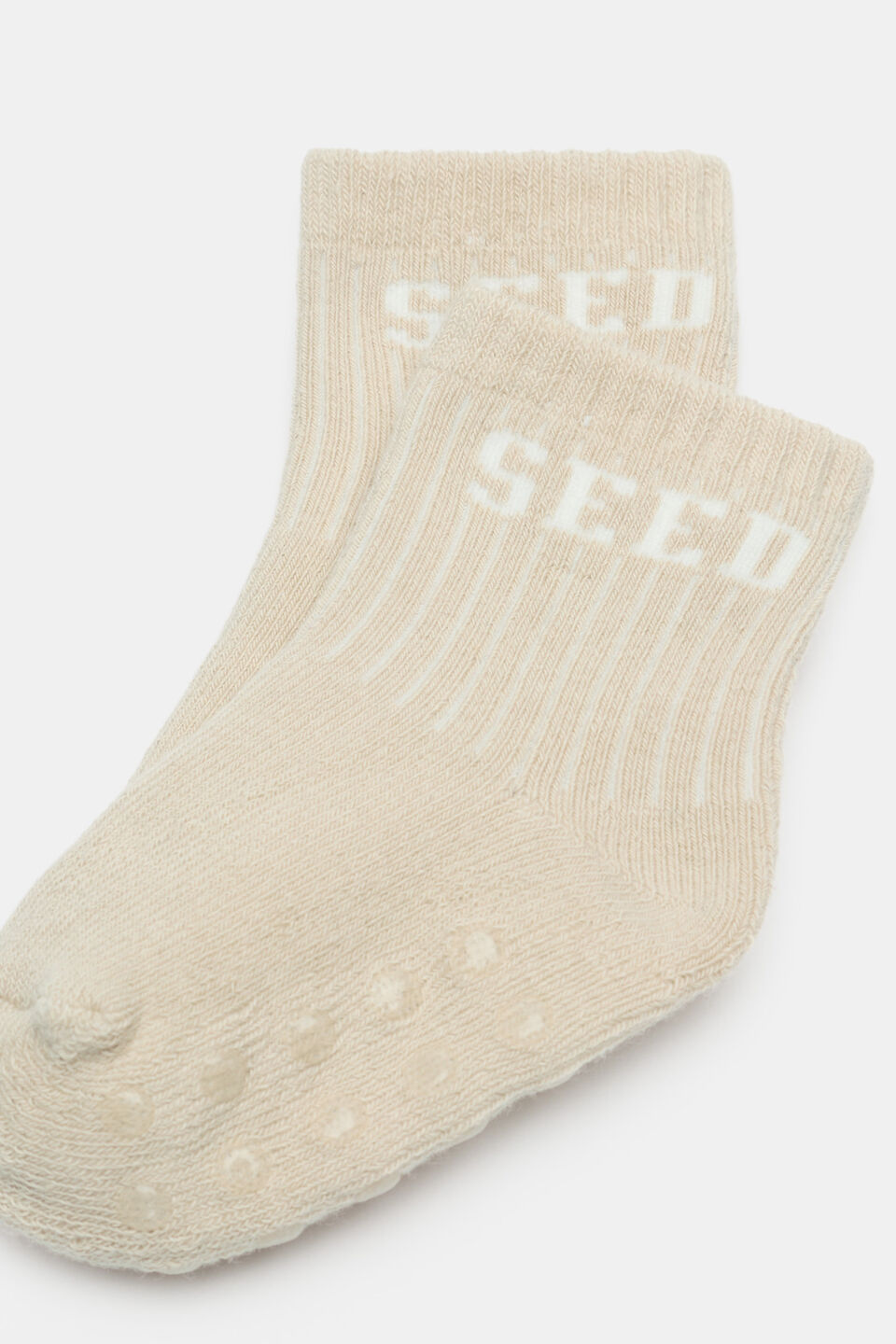 Baby Terry Logo Sock  Cool Stone