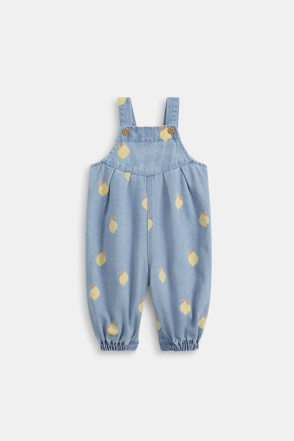 Citrus Denim Romper  Light Wash Lemon  hi-res