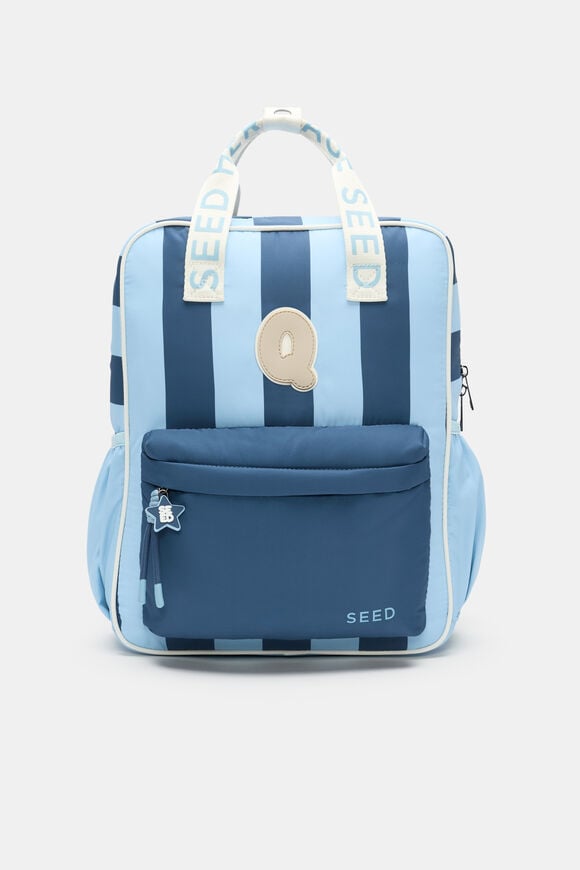 Blue Stripe Initial Backpack  Q  hi-res