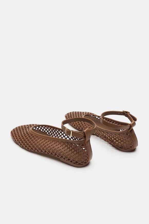 Amari Perforated Ballet Flat  Tan  hi-res