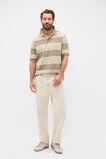 Stripe Pique Polo  Putty Stripe  hi-res