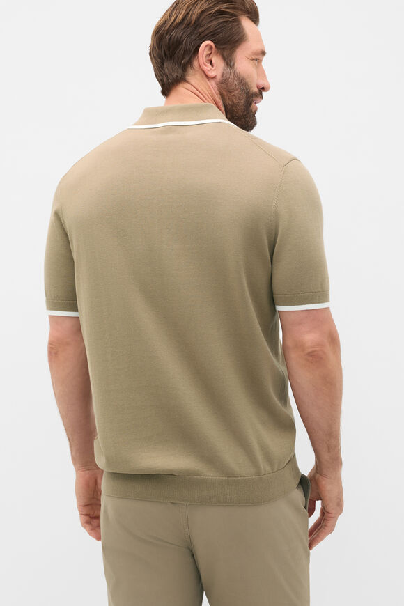 Cotton Rib Polo  Putty  hi-res