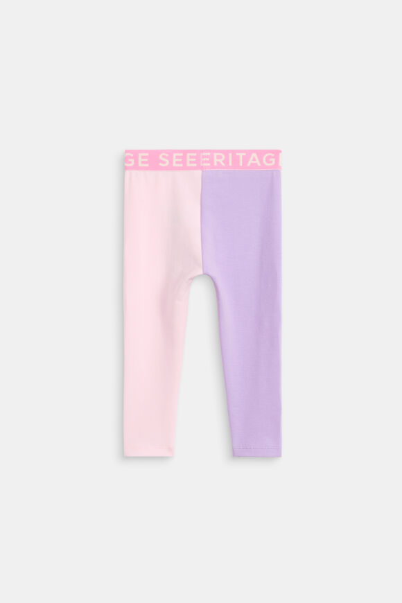 Colourblock Logo Legging  Lilac Multi  hi-res