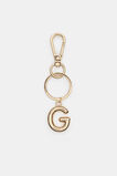 Gold Initial Keyring  G  hi-res