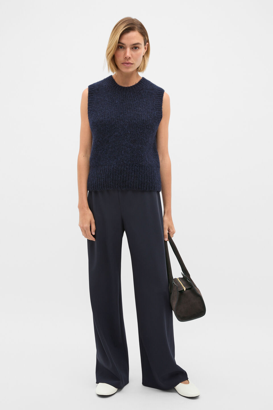 Easy Wide Leg Pant  Twilight Blue