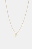 Gold Alphabet Necklace  F  hi-res