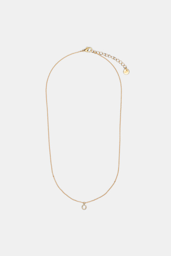 Gold Alphabet Necklace  O  hi-res