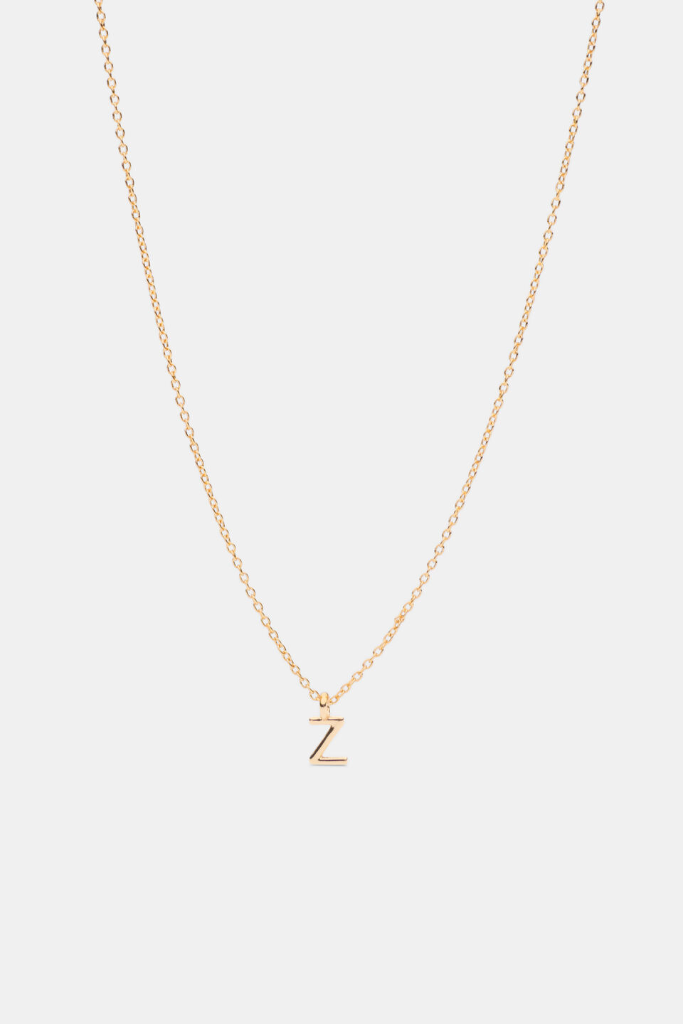 Gold Alphabet Necklace  Z