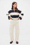 Half Zip Stripe Sweat  Twilight Blue Stripe  hi-res