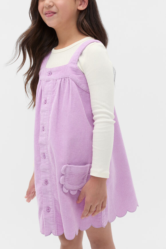 Scallop Cord Pinafore  Orchid  hi-res