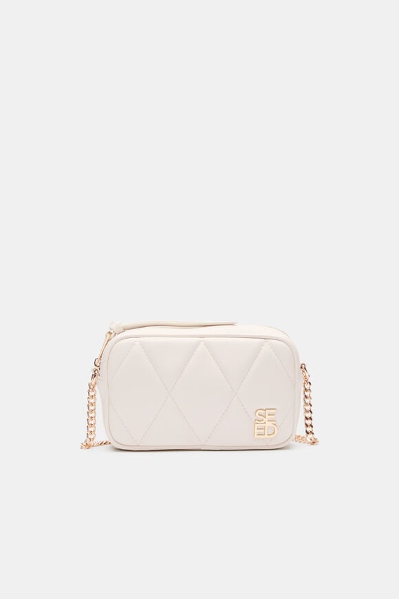 Quilted Cross Body Bag  Classic Cream  hi-res