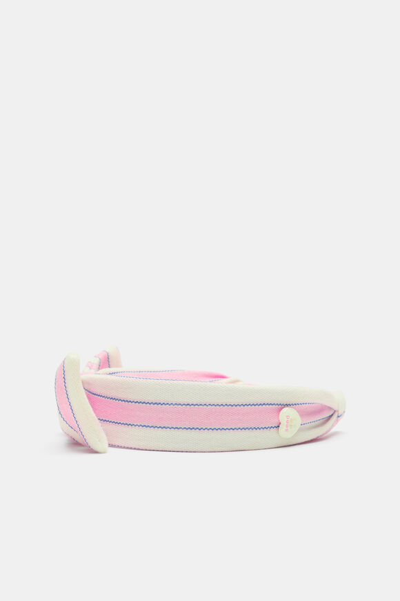 Stripe Bow Headband  Candy Pink  hi-res