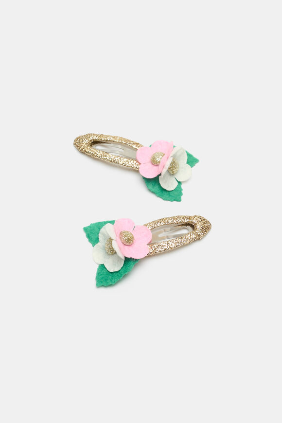 Felt Flower Snaps  Multi  hi-res