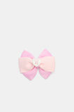 Two-Tone Grosgrain Bow Duck Clip  Candy Pink  hi-res