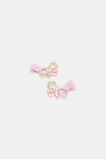 Crystal Bow Duck Clips  Candy Pink  hi-res