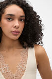 Lace Rib Tank  Coconut Cream  hi-res