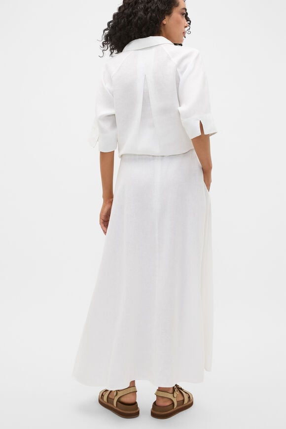 Core Linen Midi Skirt  Whisper White  hi-res