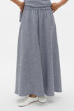 Linen Gingham Elasticated Skirt  Twilight Blue Gingham  hi-res