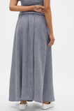 Linen Gingham Elasticated Skirt  Twilight Blue Gingham  hi-res