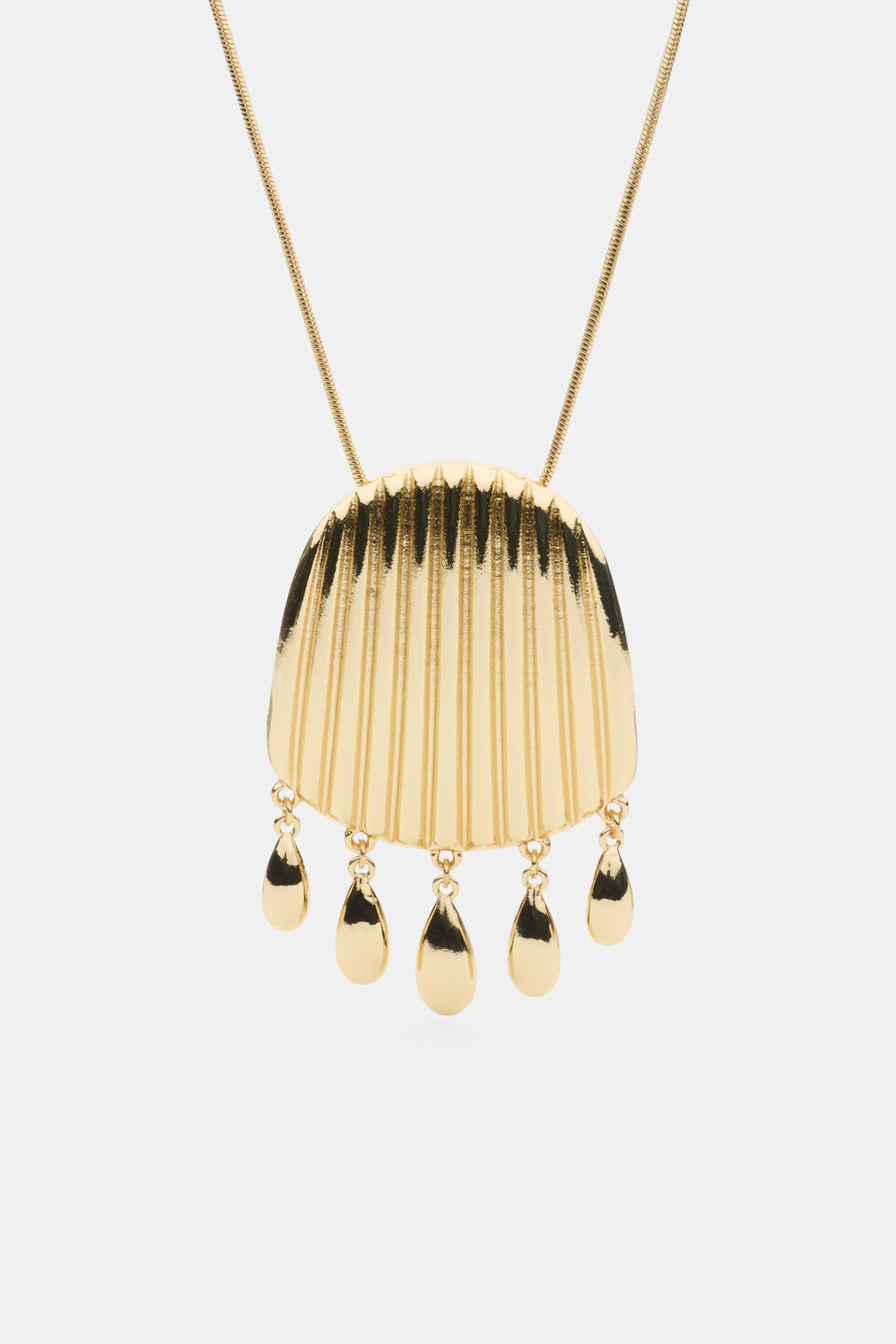 Teardrop Pendant Necklace  Gold