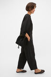 Woven Textured Bucket Bag  Black  hi-res