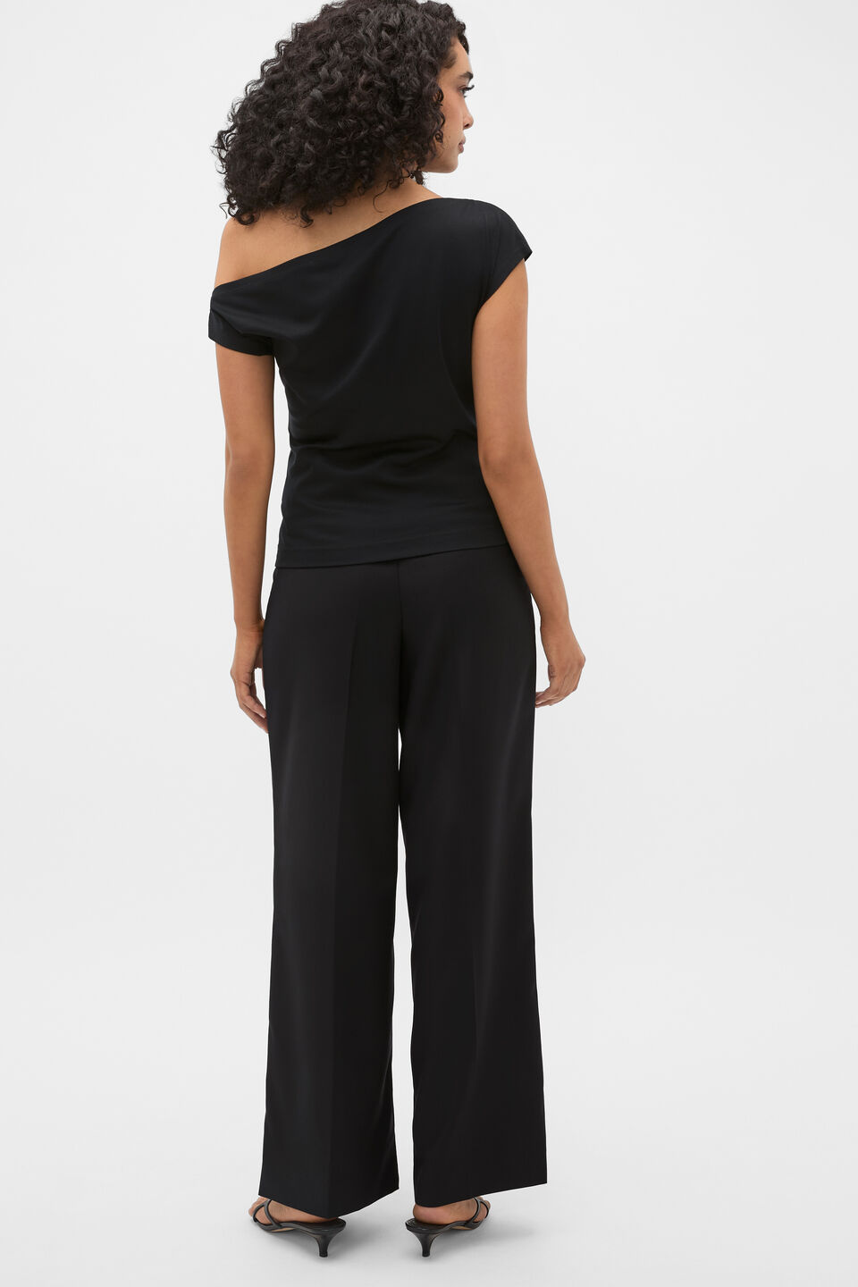 Jersey Drape Top  Black