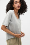 Cotton V Neck Relaxed Tee  Feather Grey Marle  hi-res