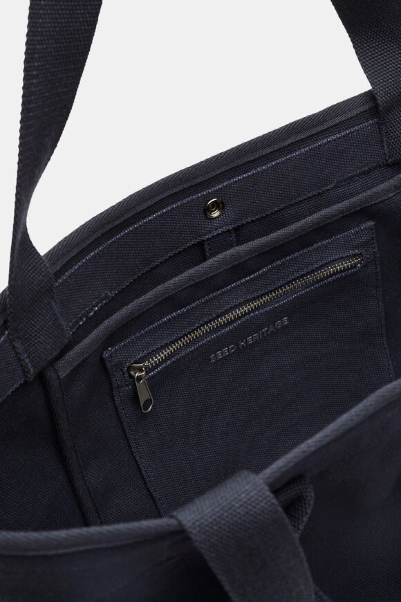 Canvas Commuter Tote  Midnight Blue  hi-res