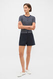 Button Through Rib Top  Twilight Blue Stripe  hi-res